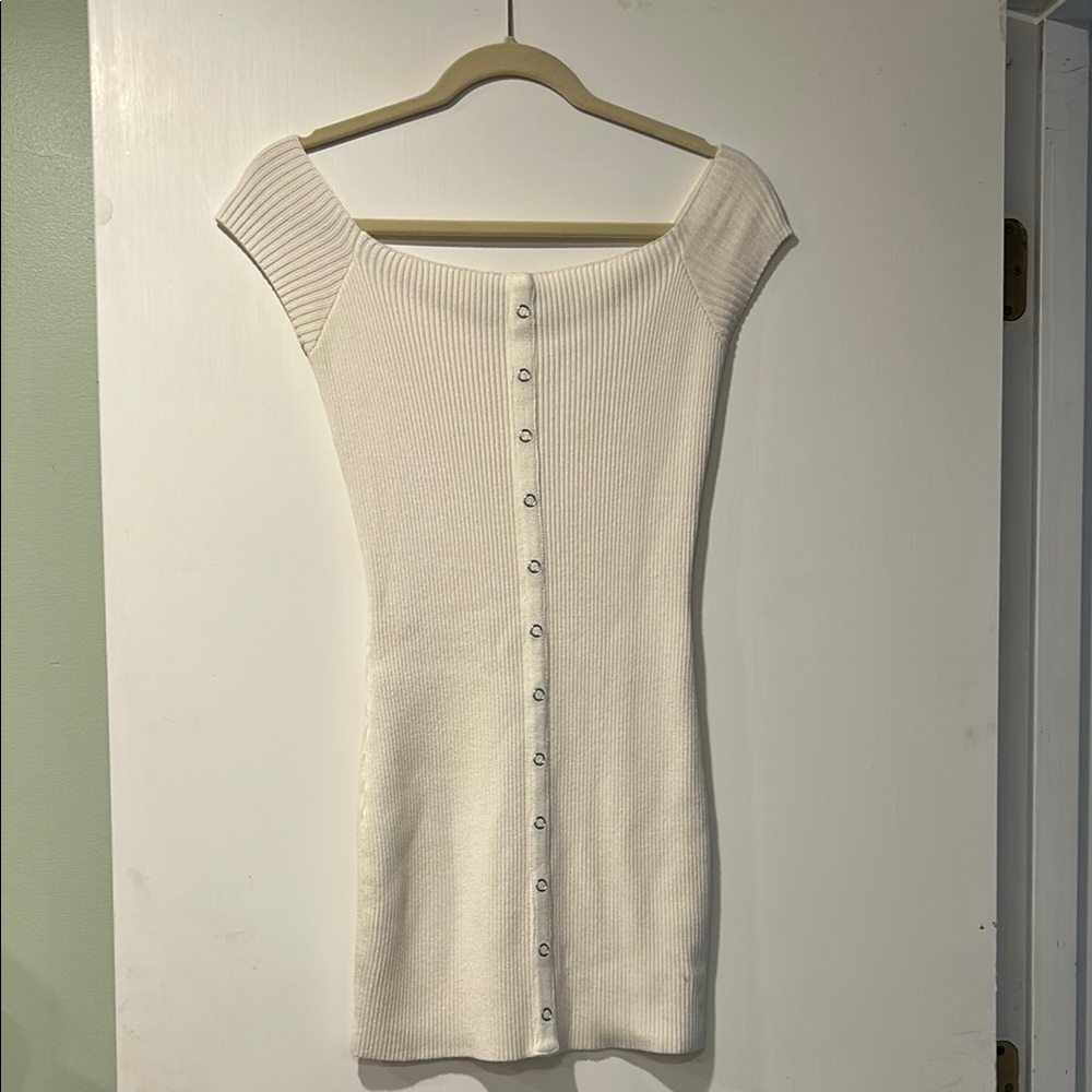 Brooklyn Karma Dress white S short sleeves off shoulders